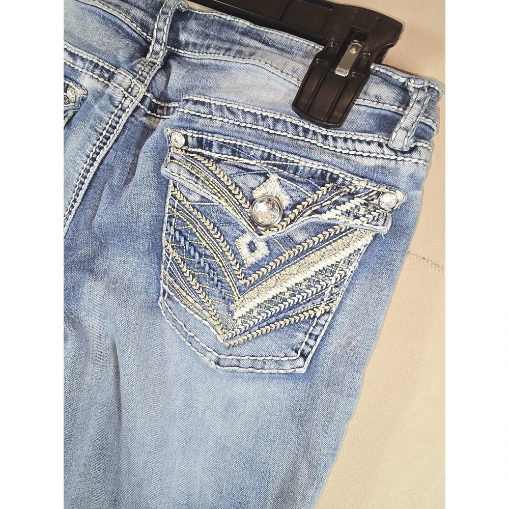 Apt 9 Womens‎ Denim Jean Pants Bling Buttons Accent Pockets